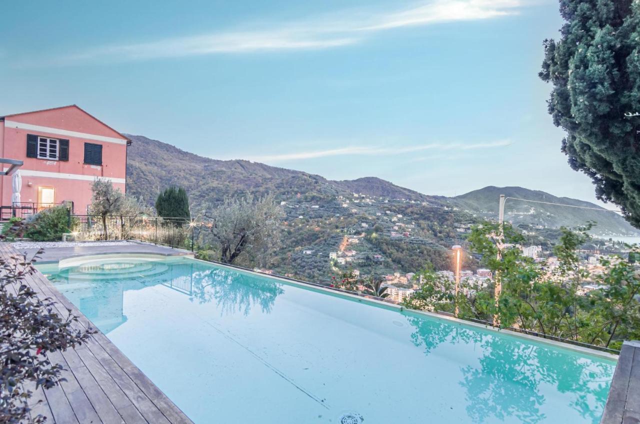 Recco Apartment With View And Pool Экстерьер фото